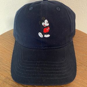 Disney Mickey Mouse Strap Back Hat OS NAVY NWT!